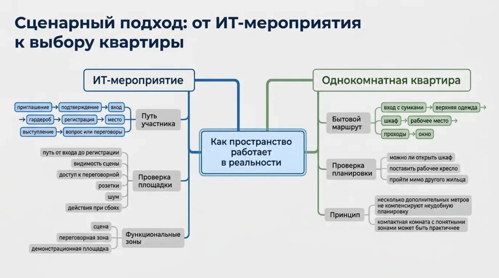 Сценарный подход: от ИТ-мероприятия к выбору квартиры